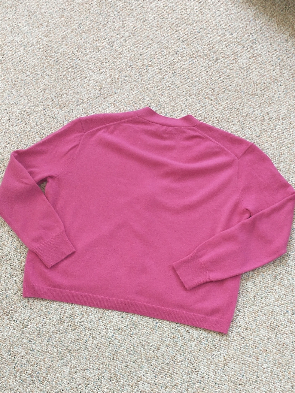 J Crew 100% Cashmere Cardigan Jewel Tone Fuchsia Small - Picture 2 of 6